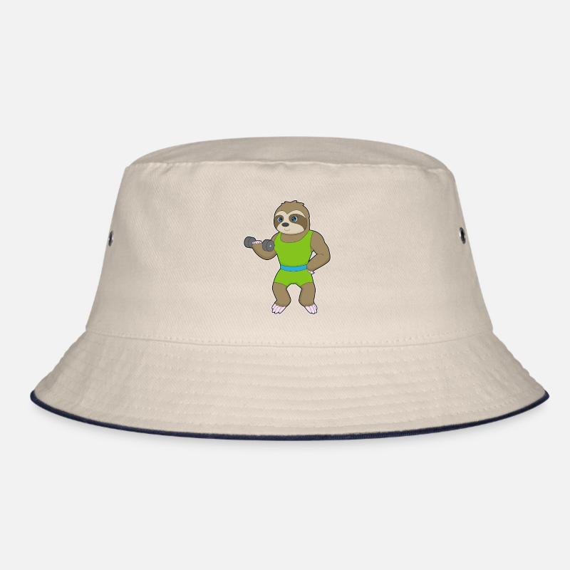 Sloth Bodybuilder Female Bucket Hat