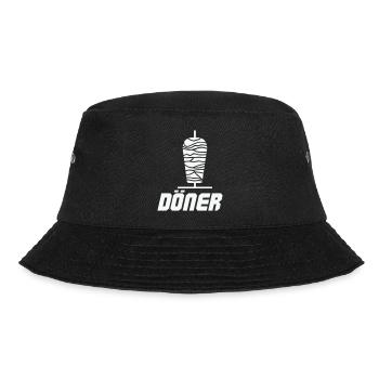 Döner Spieß Icon Schwarz-Weiß - Bucket Hat - Schwarz - Vorne - Lela (165cm)