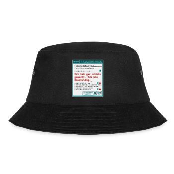 Polizei Protokoll Akte Unschuldig - Bucket Hat - Schwarz - Vorne - Lela (165cm)