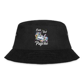 Cute Psycho Unicorn - Bucket Hat - black - Front - Lela (165cm)