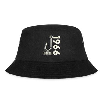 60th Birthday Gift Angler Fishing Man 1966 - Bucket Hat - black - Front - Lela (165cm)