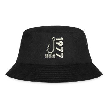 49th Birthday Gift Angler Fishing Man 1977 - Bucket Hat - black - Front - Lela (165cm)