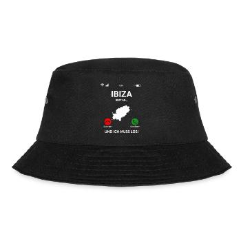 Ibiza Ruft An Urlaub Balearen Insel Idee - Bucket Hat - Schwarz - Vorne - Lela (165cm)
