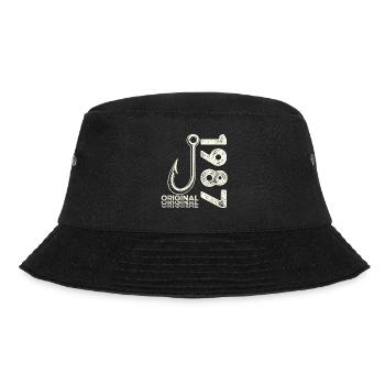 39th Birthday Gift Angler Fishing Man 1987 - Bucket Hat - black - Front - Lela (165cm)