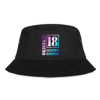18th Birthday Boy Girl Teenager Original 18 - Bucket Hat - black - Front - Lela (165cm)