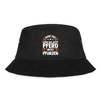 Reiten Pferdeliebhaber Reiterhof Pferde - Bucket Hat - Schwarz - Vorne - Lela (165cm)