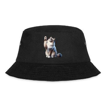 Ragdoll Katze Ragdoll Cat - Bucket Hat - Schwarz - Vorne - Lela (165cm)