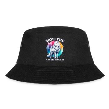 Polarwolf Save Arctic Wolf - Bucket Hat - black - Front - Lela (165cm)