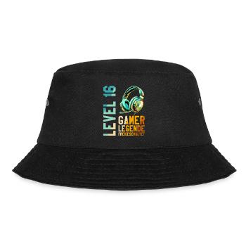 16. Geburtstag Junge Mädchen Gaming Level 16 Jahre - Bucket Hat - Schwarz - Vorne - Lela (165cm)
