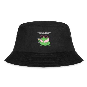 Peaceful Frog Martini - Bucket Hat - black - Front - Lela (165cm)