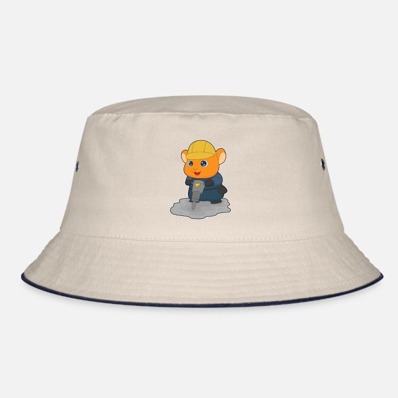 Hamster Bauarbeiter Presslufthammer Baustelle Bucket Hat