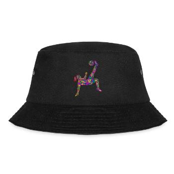 Soccer colorful soccer player girl soccer player - Bucket Hat - black - Front - Lela (165cm)