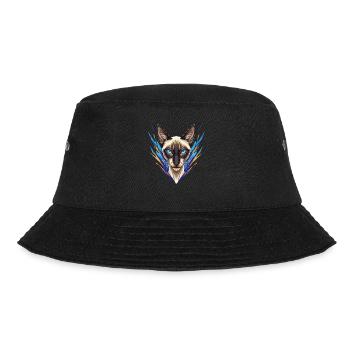 Siamese Cat Neon Style - Bucket Hat - black - Front - Lela (165cm)