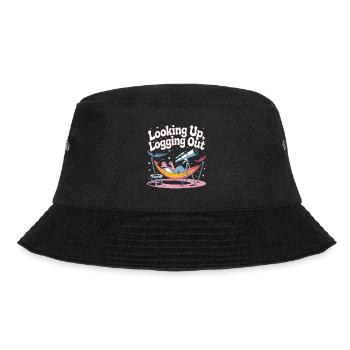 Looking Up Offline | Stargazer - Bucket Hat - black - Front - Lela (165cm)