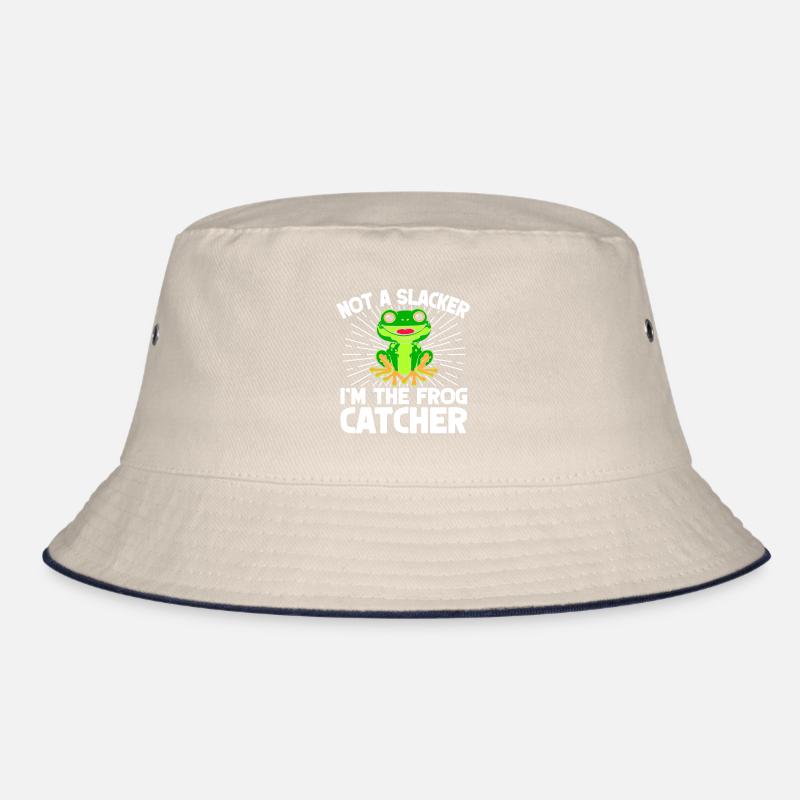Frog Catcher Not A Slacker Frog Bucket Hat