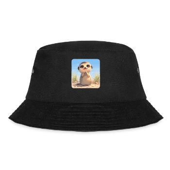Meerkat Erdmännchen - Bucket Hat - Schwarz - Vorne - Lela (165cm)