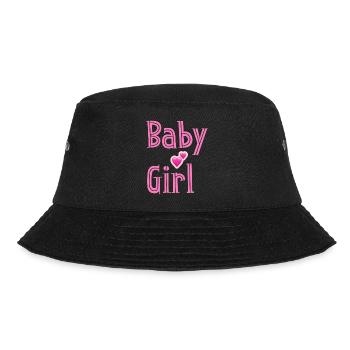 Baby Girl Pink Herzen Design - Bucket Hat - Schwarz - Vorne - Lela (165cm)