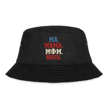 Mama Baseball-Bruh Humor-Geschenkjunge - Bucket Hat - Schwarz - Vorne - Lela (165cm)