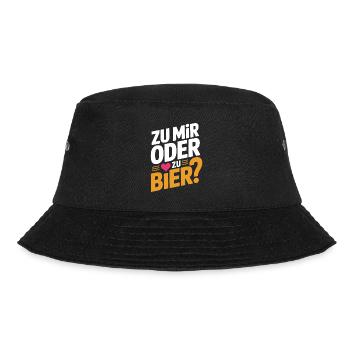 Bier Zu Mir Oder Zu Bier Flirt Single Party Malle - Bucket Hat - Schwarz - Vorne - Lela (165cm)