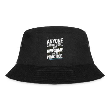 Anyone Can Be Cool Awesome Nerd Gamer Geek Irony - Bucket Hat - black - Front - Lela (165cm)