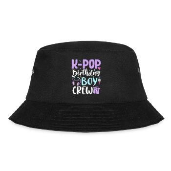 K Pop Birthday Boy Crew - Bucket Hat - Schwarz - Vorne - Lela (165cm)