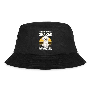 Bichon Frise Dog Breed - Bucket Hat - black - Front - Lela (165cm)