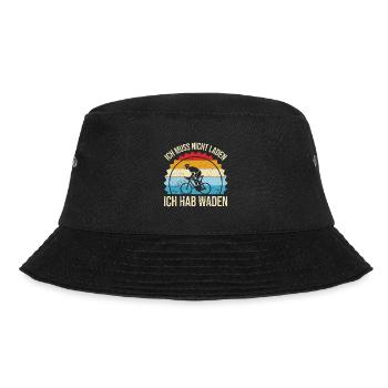 Kondition Statt Akku - Bucket Hat - Schwarz - Vorne - Lela (165cm)