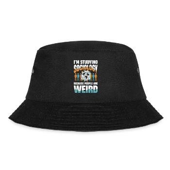 I Am Studying Sociology Because People Are Weird - Bucket Hat - black - Front - Lela (165cm)