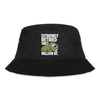 Extremely Retired Triceratops Humor - Bucket Hat - Schwarz - Vorne - Lela (165cm)