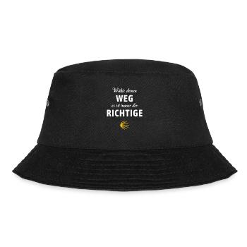 Camino - Der richtige Weg | Jakobsweg, Pilger, - Bucket Hat - Schwarz - Vorne - Lela (165cm)