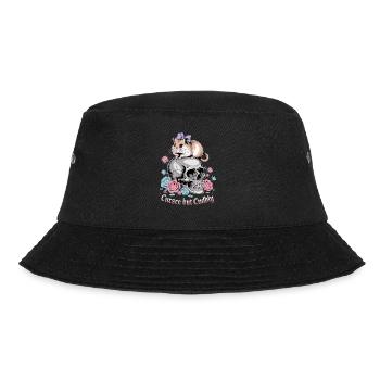 Curse But Cuddly Hamster On Skull - Bucket Hat - black - Front - Lela (165cm)