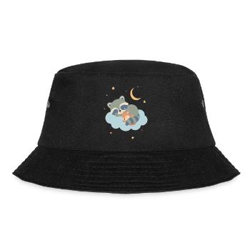 Raccoon and squirrel sleeping - Bucket Hat - black - Front - Lela (165cm)
