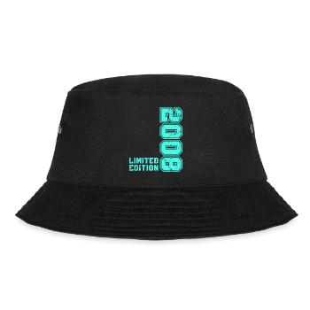 2008 Jahrgang Vintage Geburtstag Geschenk Retro - Bucket Hat - Schwarz - Vorne - Lela (165cm)