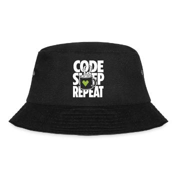 Pixelherz für Gamer und IT Nerds - Bucket Hat - Schwarz - Vorne