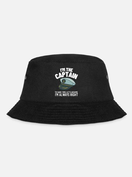 Lustiges Geschenk des Segelkapitäns für eine nautische Kreuzfahrt - Bucket Hat - Schwarz