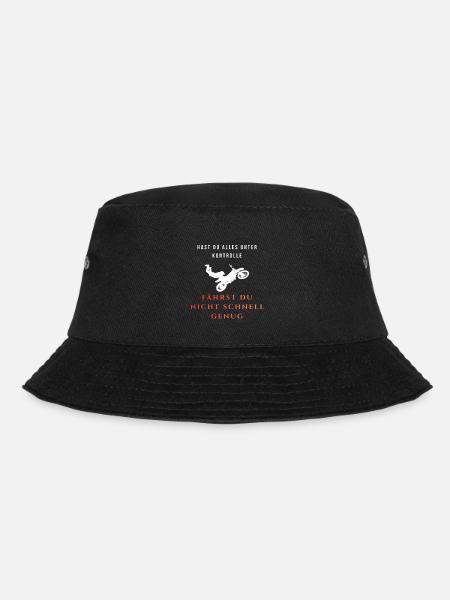 Kontrolle oder Geschwindigkeit – Zwei Räder - Bucket Hat - Schwarz