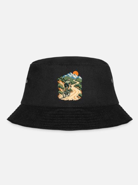 Gravel Abenteuer - Bucket Hat - Schwarz