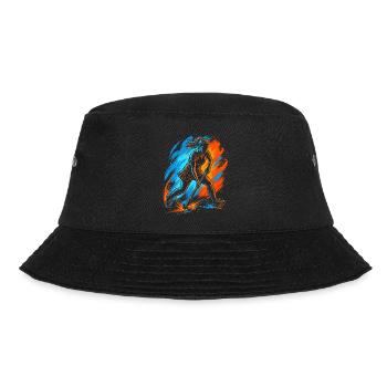 Hockey Floorball Damen Mädchen Kinder Feldhockey - Bucket Hat - Schwarz - Vorne