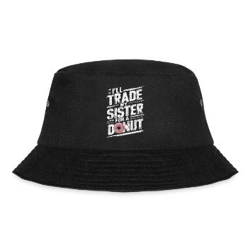 Ich tausche meine Schwester gegen ein Donut-lustiges Geschwisterchen - Bucket Hat - Schwarz - Vorne