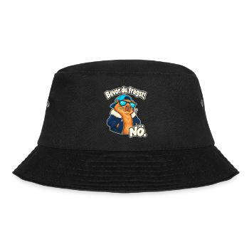 Bevor du fragst: Nö. – Coole CapybaraLässiges Capy - Bucket Hat - Schwarz - Vorne