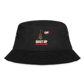 Shut Up And Kiss Me Küss Mich Einfach Valentinstag - Bucket Hat - Schwarz - Vorne