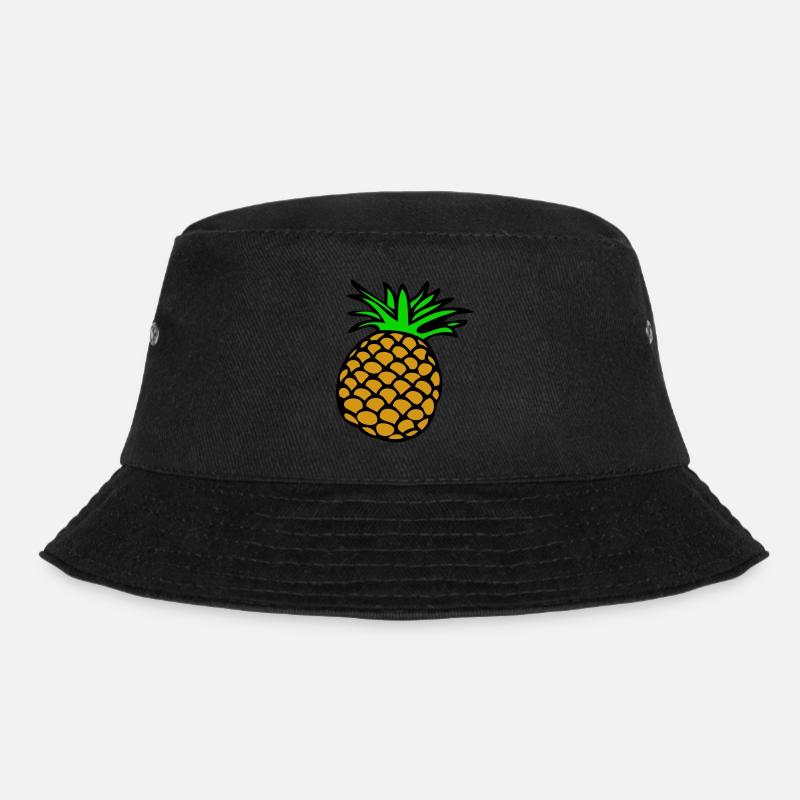 Lemon, Limone, Limette, peach, fruit, fruit, - Bucket Hat - black