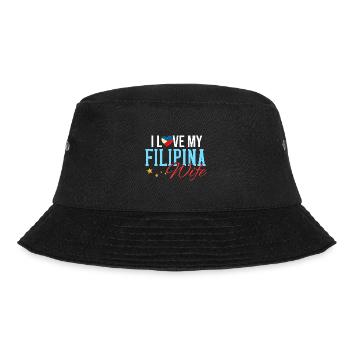 Philippinen Filipino Pinoy Philippinisch - Bucket Hat - Schwarz - Vorne - Lela (165cm)