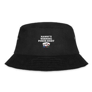 Nanny's Winning Poker Shirt Poker Player Grandma - Bucket Hat - Schwarz - Vorne - Lela (165cm)
