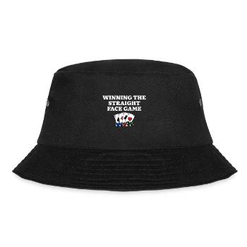 Winning the Straight Face Game Funny Poker Humor - Bucket Hat - Schwarz - Vorne - Lela (165cm)