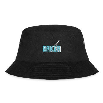 Retro BAKER Cool Baking Baker Designs T-Shirt - Bucket Hat - black - Front - Lela (165cm)