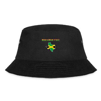 Jamaikanisch-texanisches Design für Einwanderer - Bucket Hat - Schwarz - Vorne - Lela (165cm)