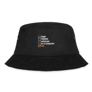 Großvater Großpapa Opi Opa - Bucket Hat - Schwarz - Vorne - Lela (165cm)