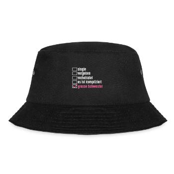 Geschwister Familie Schwestern Schwester - Bucket Hat - Schwarz - Vorne - Lela (165cm)