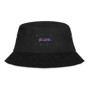 Bi Love Bisexual Couples Bi Pride Lovers LGBTQ - Bucket Hat - Schwarz - Vorne - Lela (165cm)